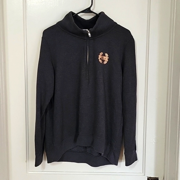 Victorias Secret Pink LEOPARD SEQUINS BLING Half Quarter Zip Sweatshirt M RARE - Picture 3 of 8